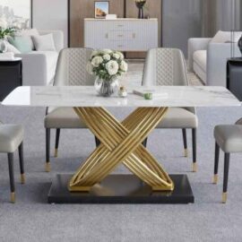 Intersect Metal Dining Table