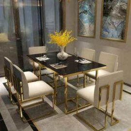 Black and Gold Elegance Dining Table (Var 2)